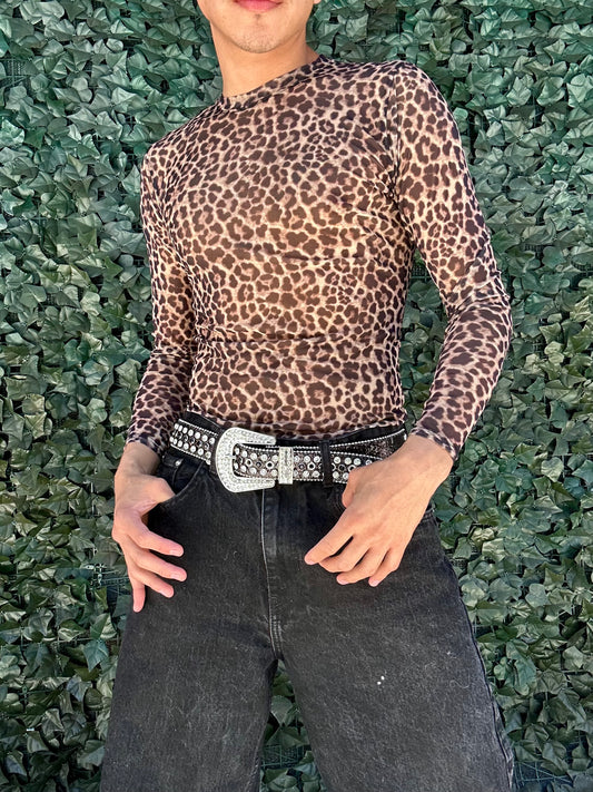 Leopard tight tee