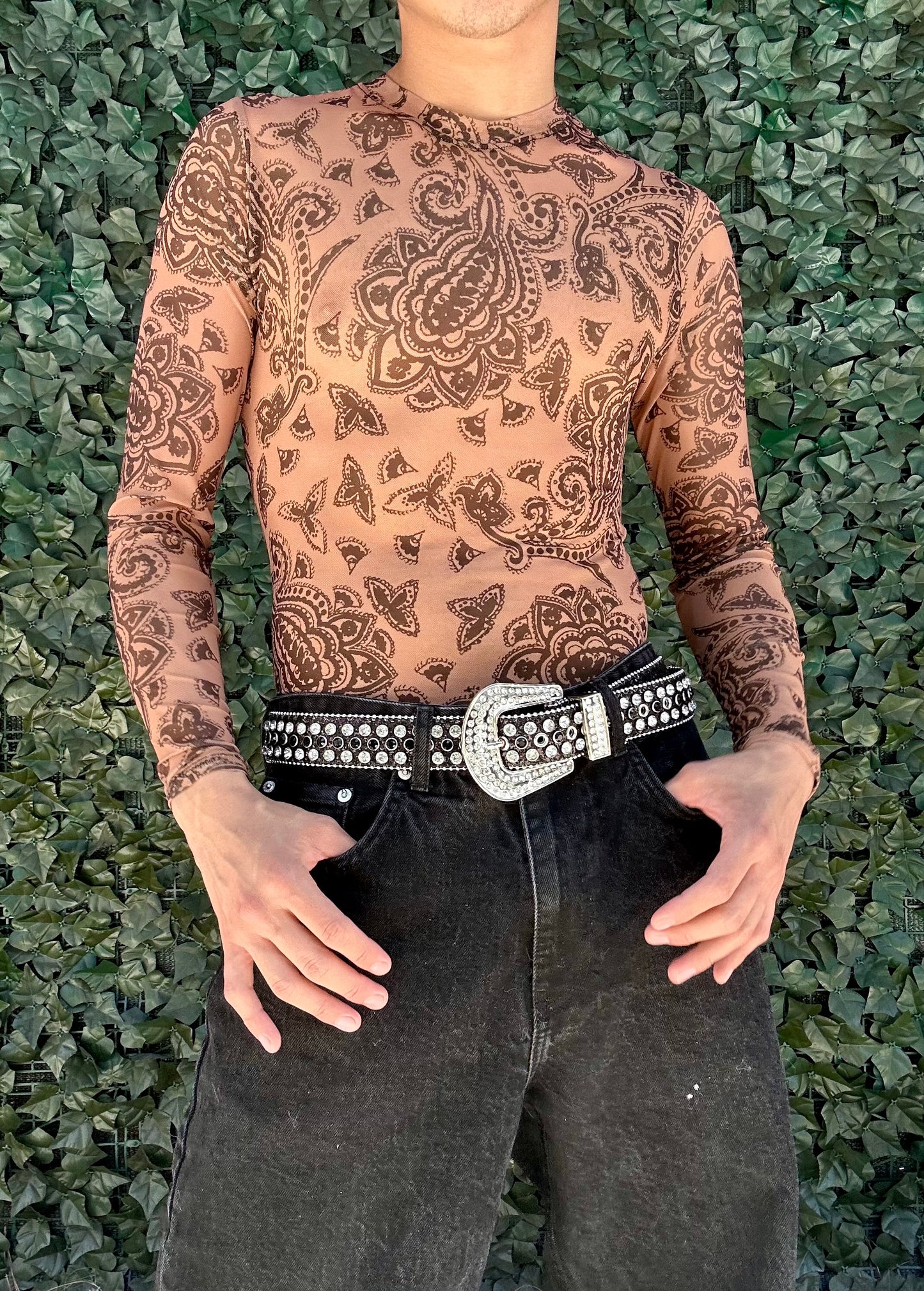 Tatted tight tee