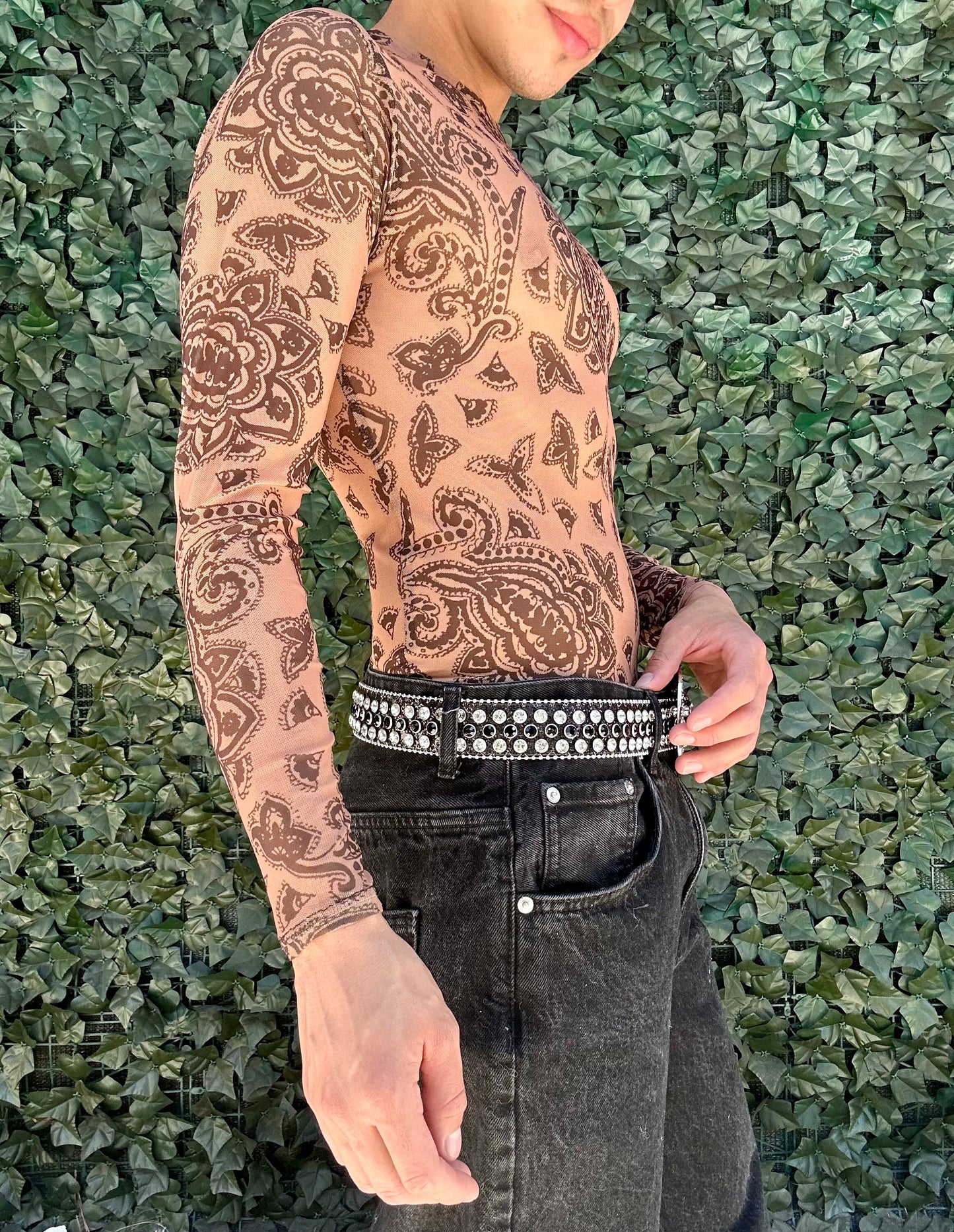 Tatted tight tee