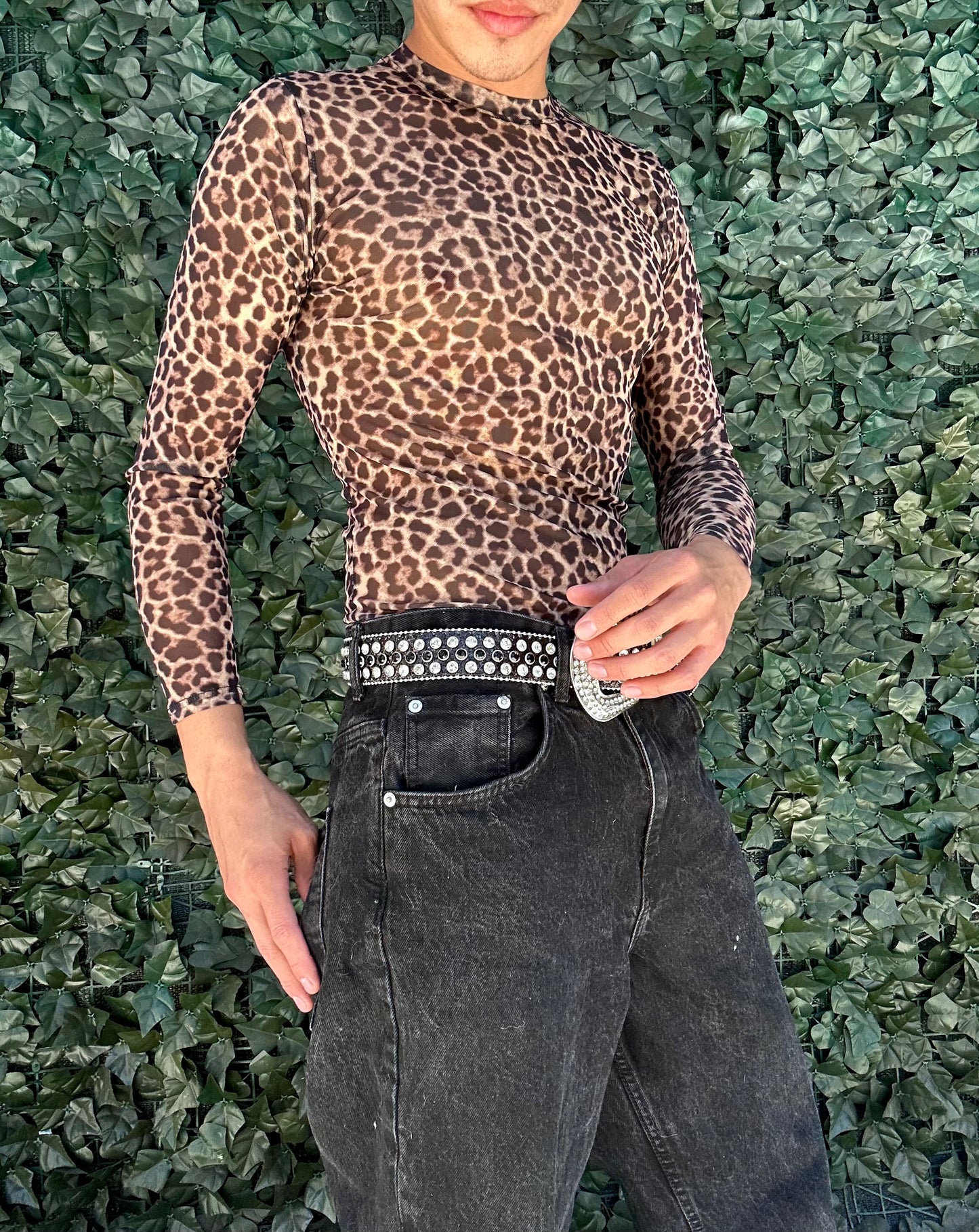 Leopard tight tee