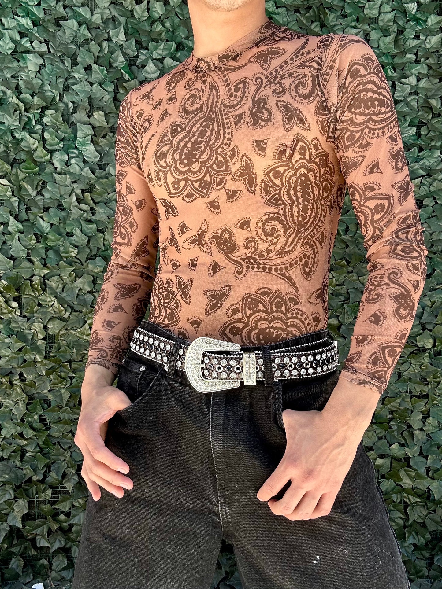 Tatted tight tee